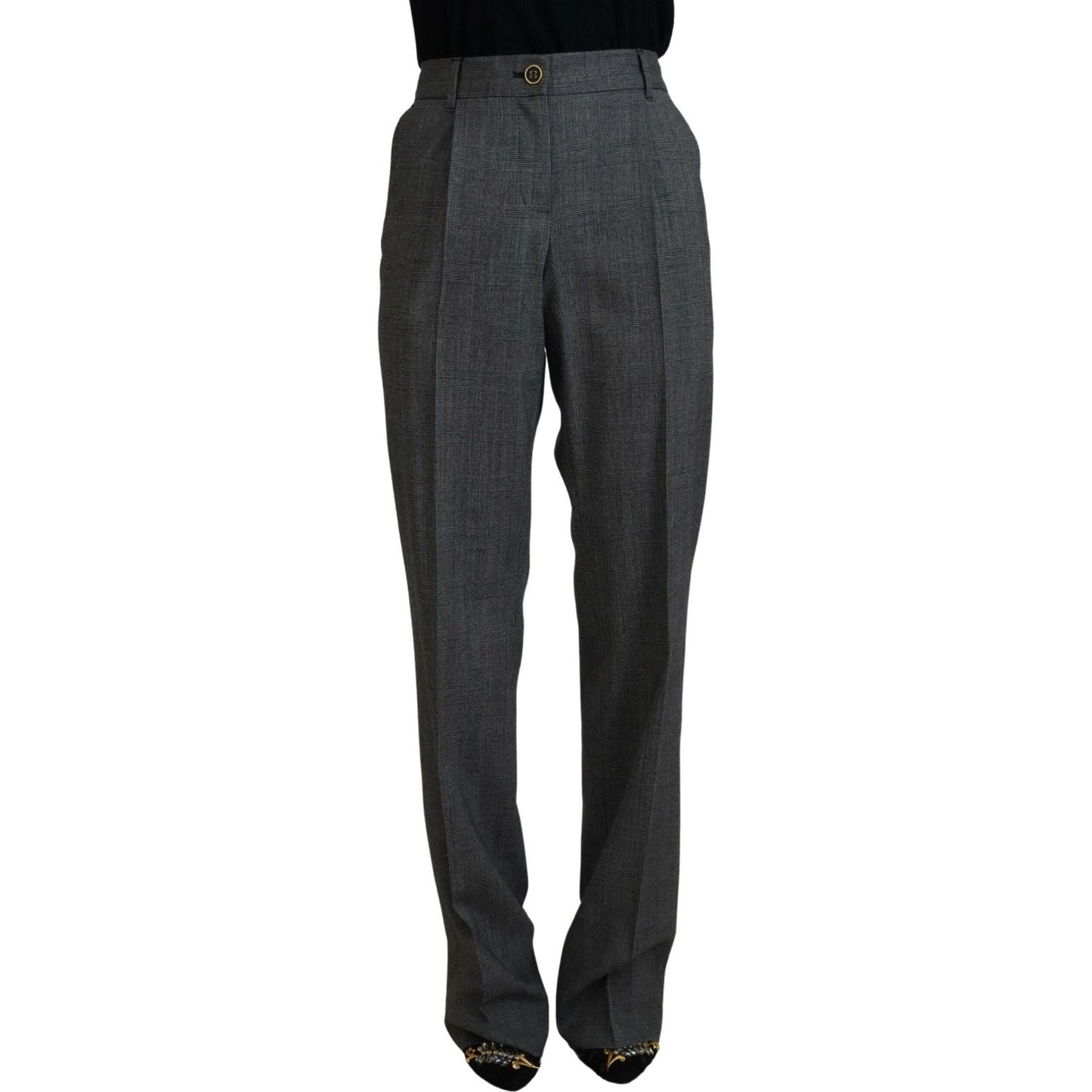 Dolce & Gabbana High-Waist Plaid Virgin Wool Pants Dolce & Gabbana