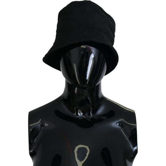 Dolce & Gabbana Black Nylon Women Bucket Cap Hat 1728,57 cm|S,67345645728,Accessories,Black,Bucket Hats - Hats - Accessories,Dolce & Gabbana,Hat - Women - Accessories,Hats - Accessories,Material: 100% Nylon,New with tags,Women,Women - Accessories