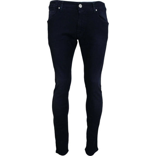 Acht Blue Cotton Tapered Slim Fit Men Casual Denim Jeans 1728,67345645728,Acht,Blue,Clothing,IT48 | M,Jeans & Pants - Men - Clothing,Jeans Denim - Clothing,Material: 98% Cotton 2% Elastane,Men,Men - Clothing,New with tags,Slim Fit Jeans - Jeans Denim - Cl
