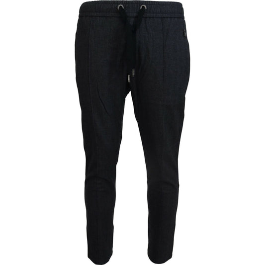 Dolce & Gabbana Gray Cotton Jogger Men Pants 1728,67345645728,Athletic Pants - Pants - Clothing,Clothing,Dolce & Gabbana,Gray,IT46 | S,Jeans & Pants - Men - Clothing,Joggers (workout pants) - Sportswear - Clothing,Material: 100% Cotton,Men,Men - Clothing,