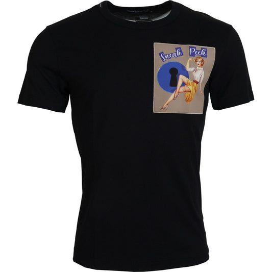 Dolce & Gabbana Chic Black Cotton Tee for the Modern Man Dolce & Gabbana