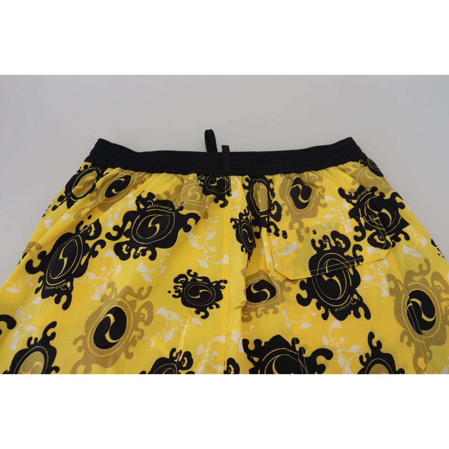 Dsquared² Yellow Block Print Swim Shorts Boxer Dsquared²