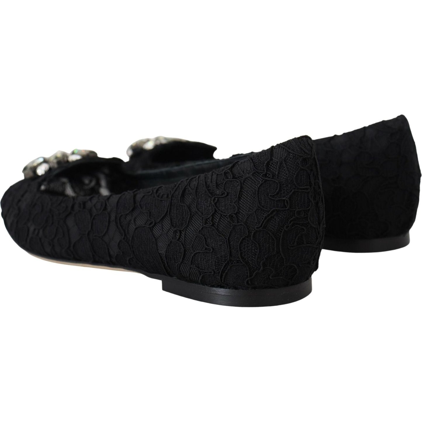 Dolce & Gabbana Elegant Floral Lace Flat Vally Shoes Dolce & Gabbana