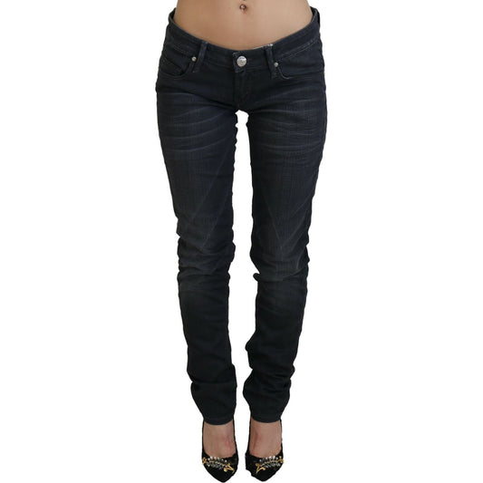 Acht Black Washed Low Waist Slim Fit Cotton Denim Jeans 1728,67345645728,Acht,Black,Clothing,Jeans & Pants - Women - Clothing,Jeans Denim - Clothing,Material: Cotton,New with tags,Slim Fit Jeans - Jeans Denim - Clothing,W26,Women,Women - Clothing
