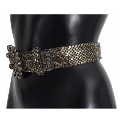 Dolce & Gabbana Multicolor Wide Crystal Buckle Sequined Belt 1728,65 cm / 26 Inches,67345645728,Accessories,Belts - Accessories,Belts - Women - Accessories,crystals,Dolce & Gabbana,High-Waist Belts - Belts - Accessories,Material: 100% Viscose,Multicolor,N