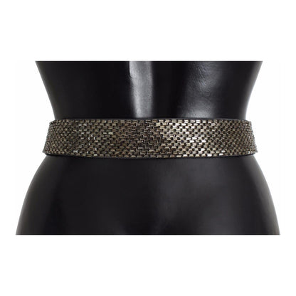 Dolce & Gabbana Multicolor Wide Crystal Buckle Sequined Belt 1728,65 cm / 26 Inches,67345645728,Accessories,Belts - Accessories,Belts - Women - Accessories,crystals,Dolce & Gabbana,High-Waist Belts - Belts - Accessories,Material: 100% Viscose,Multicolor,N