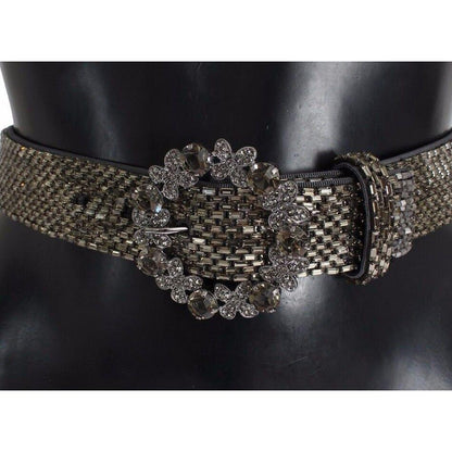 Dolce & Gabbana Multicolor Wide Crystal Buckle Sequined Belt 1728,65 cm / 26 Inches,67345645728,Accessories,Belts - Accessories,Belts - Women - Accessories,crystals,Dolce & Gabbana,High-Waist Belts - Belts - Accessories,Material: 100% Viscose,Multicolor,N