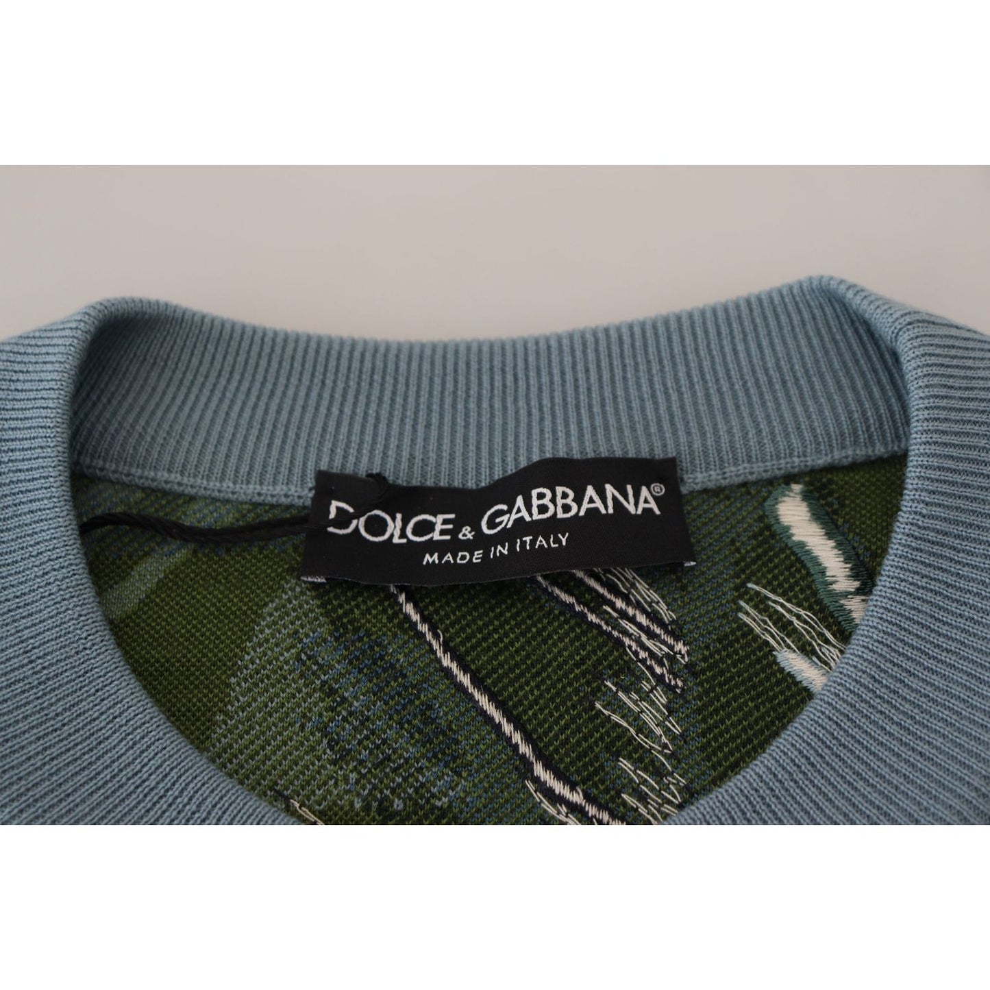 Dolce & Gabbana Multicolor Jungle Wool Pullover Logo Sweater Dolce & Gabbana