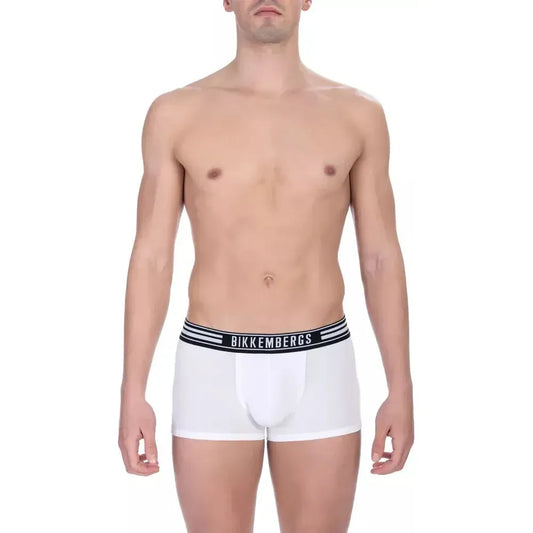 Bikkembergs White Cotton Men Underwear Trunk Pack Bikkembergs