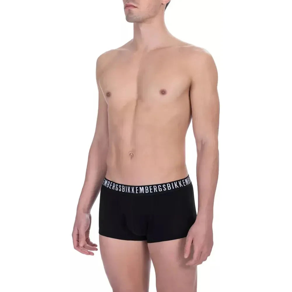 Bikkembergs Black Cotton Men's Trunk Underwear Bikkembergs