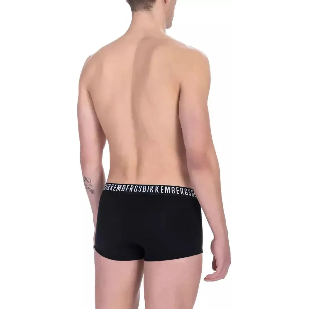 Bikkembergs Black Cotton Men's Trunk Underwear Bikkembergs