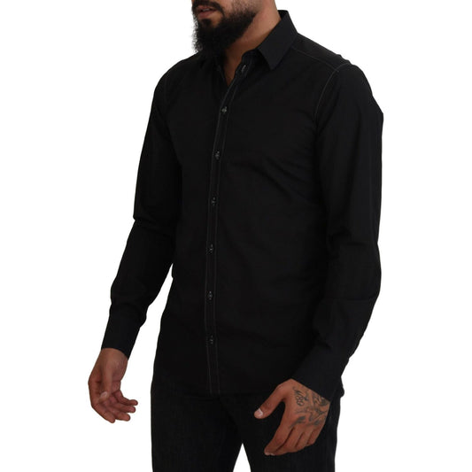 Dolce & Gabbana Elegant Black Formal Cotton Shirt Dolce & Gabbana