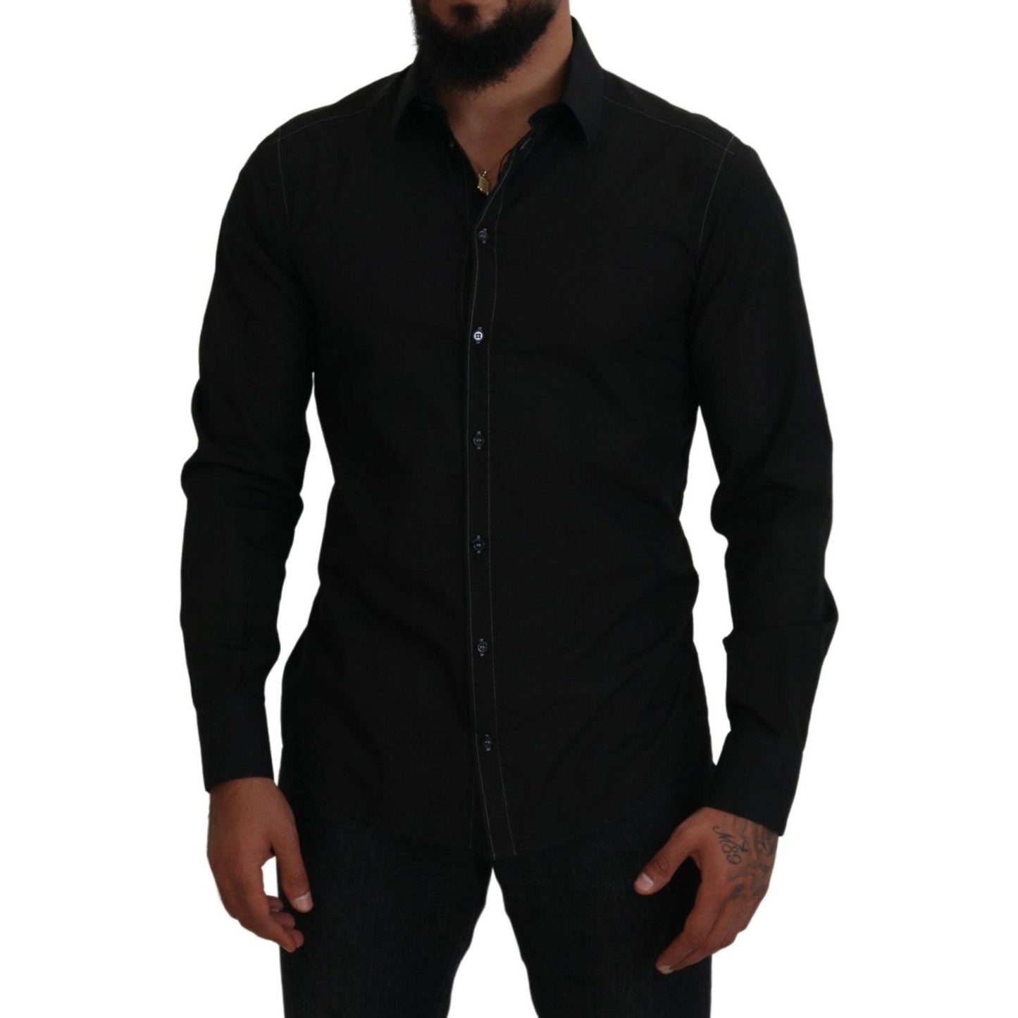 Dolce & Gabbana Elegant Black Formal Cotton Shirt Dolce & Gabbana