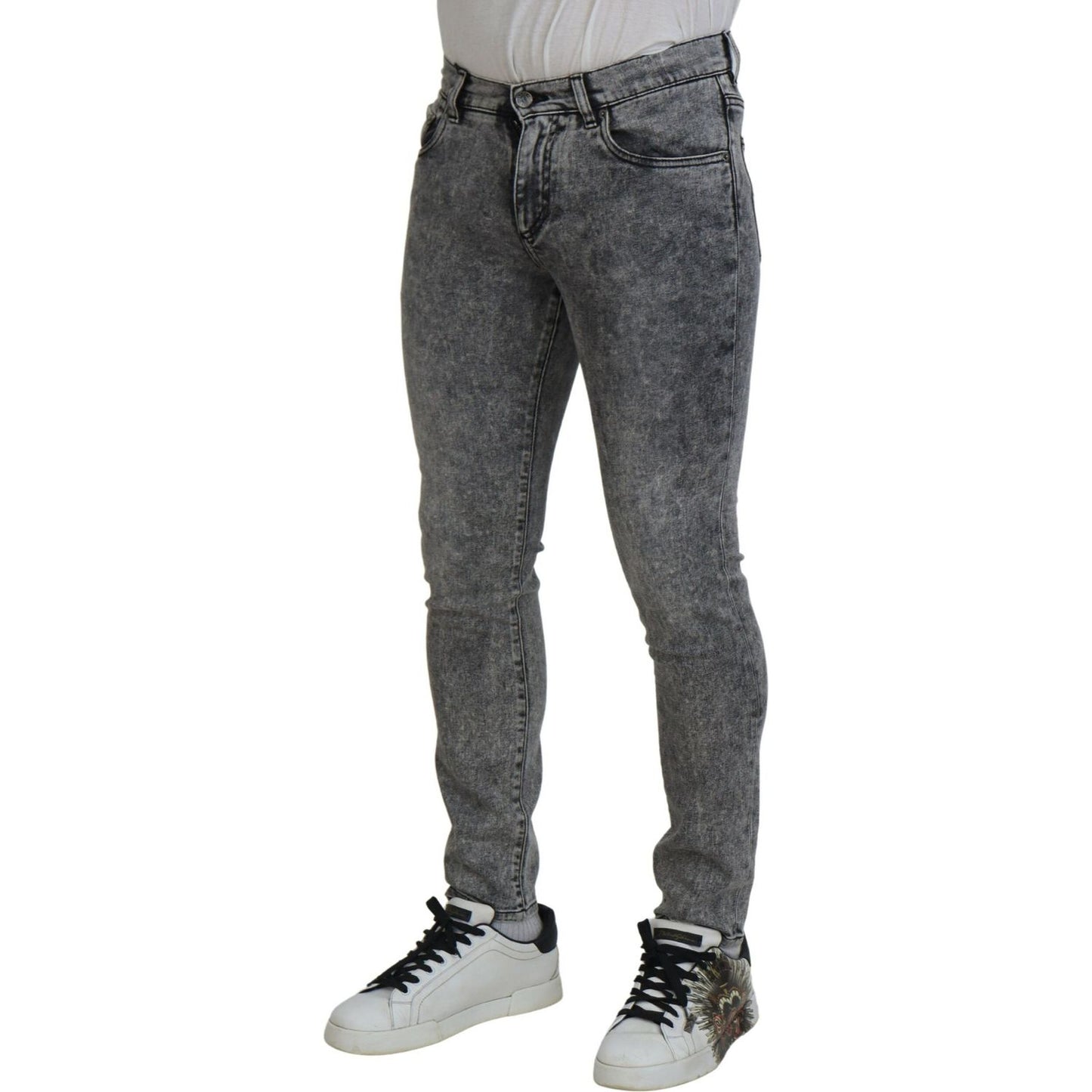 Dolce & Gabbana Elegant Grey Skinny Jeans Dolce & Gabbana