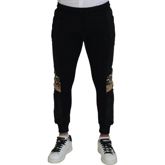 Dolce & Gabbana Black Polyester Skinny Jogger Men Pants 16% Nylon,1728,35% Cotton,5% Viscose,67345645728,Athletic Pants - Pants - Clothing,Black,Clothing,Dolce & Gabbana,IT44 | XS,Jeans & Pants - Men - Clothing,Joggers (workout pants) - Sportswear - Cloth