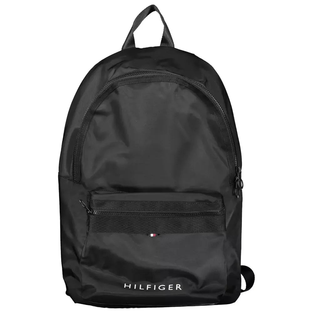 Tommy Hilfiger Black Polyester Men Backpack Tommy Hilfiger