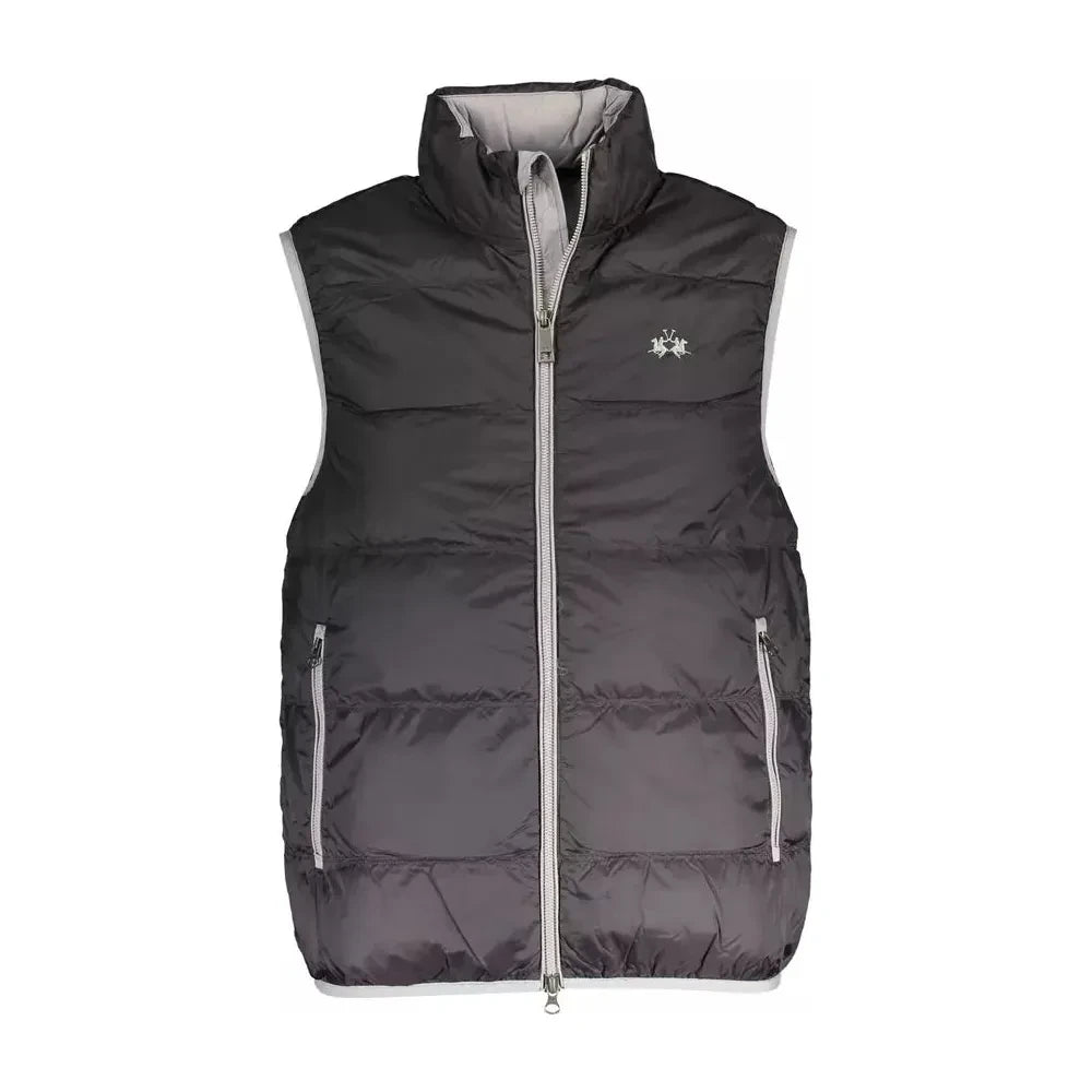 La Martina Black Polyamide Men Jacket La Martina