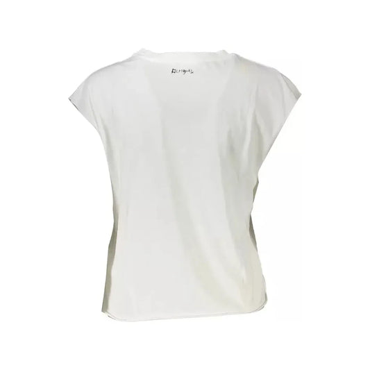 Desigual White Cotton Women T-Shirt Desigual