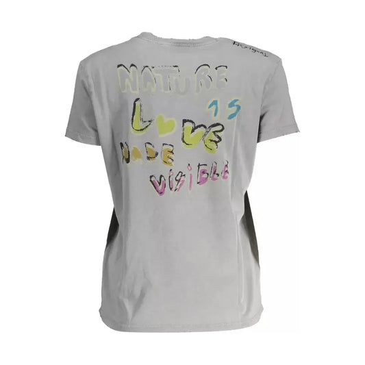 Desigual Gray Cotton Women Top Desigual