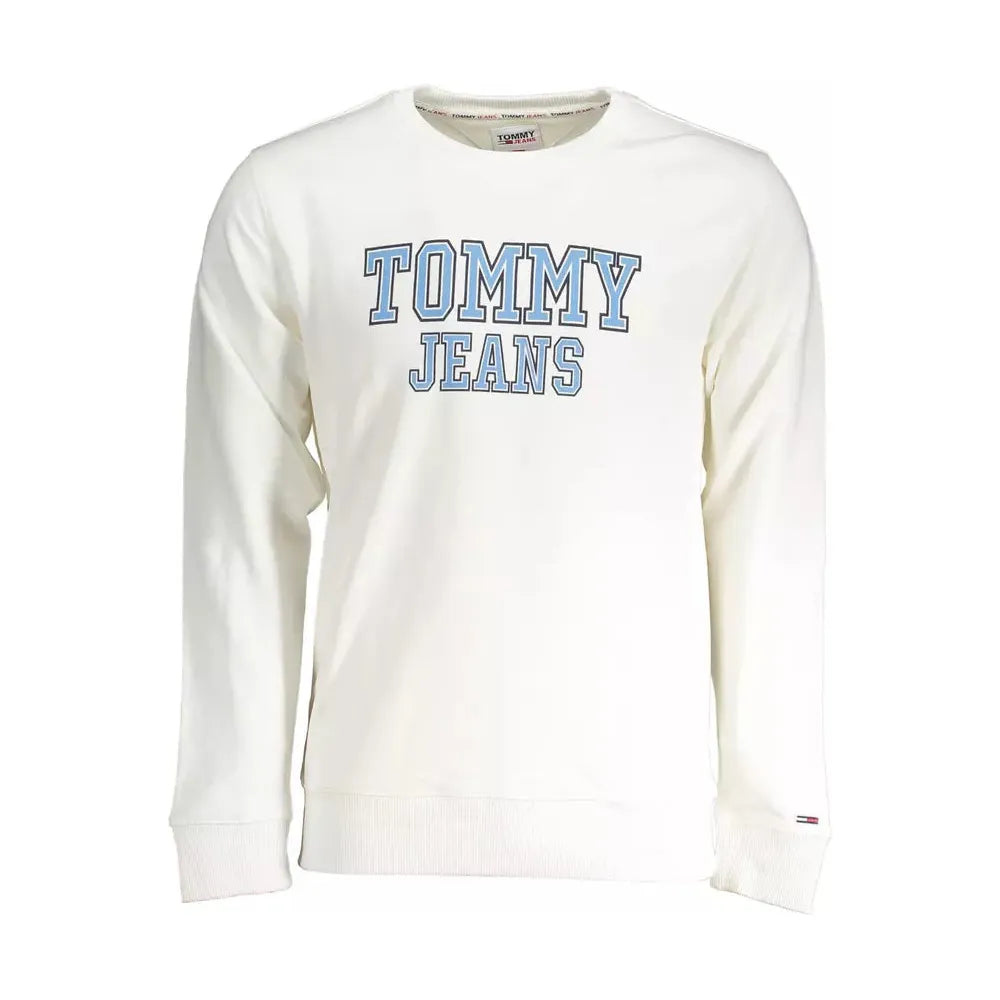 Tommy Hilfiger White Cotton Men Sweater Tommy Hilfiger