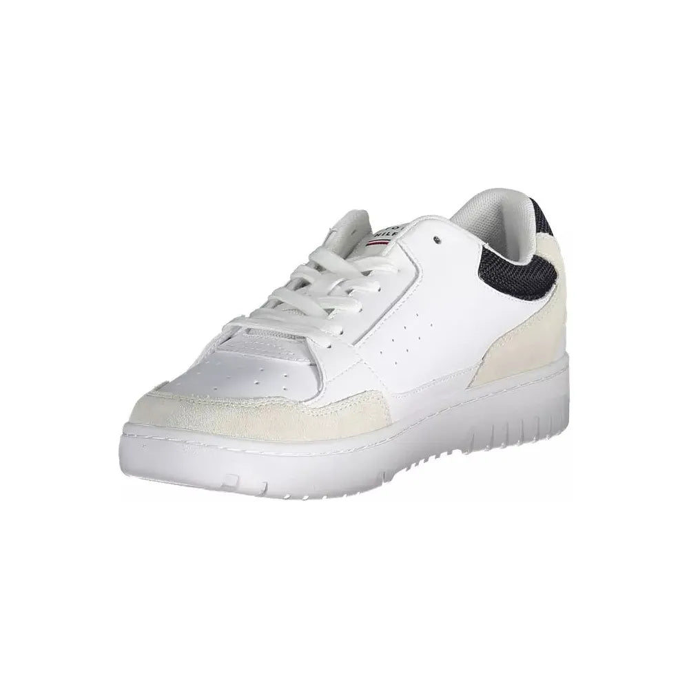 Tommy Hilfiger White Leather Men Sneaker Tommy Hilfiger