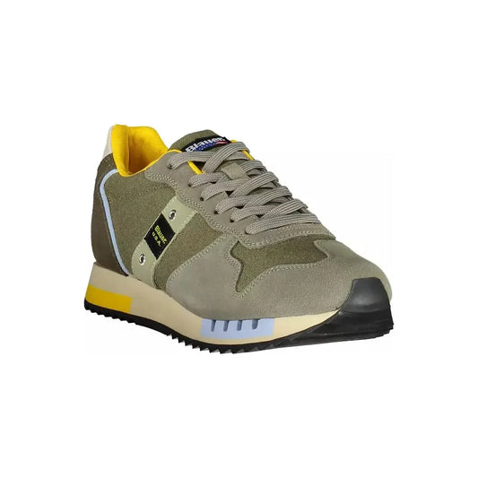 Blauer Green Leather Men Sneaker Blauer