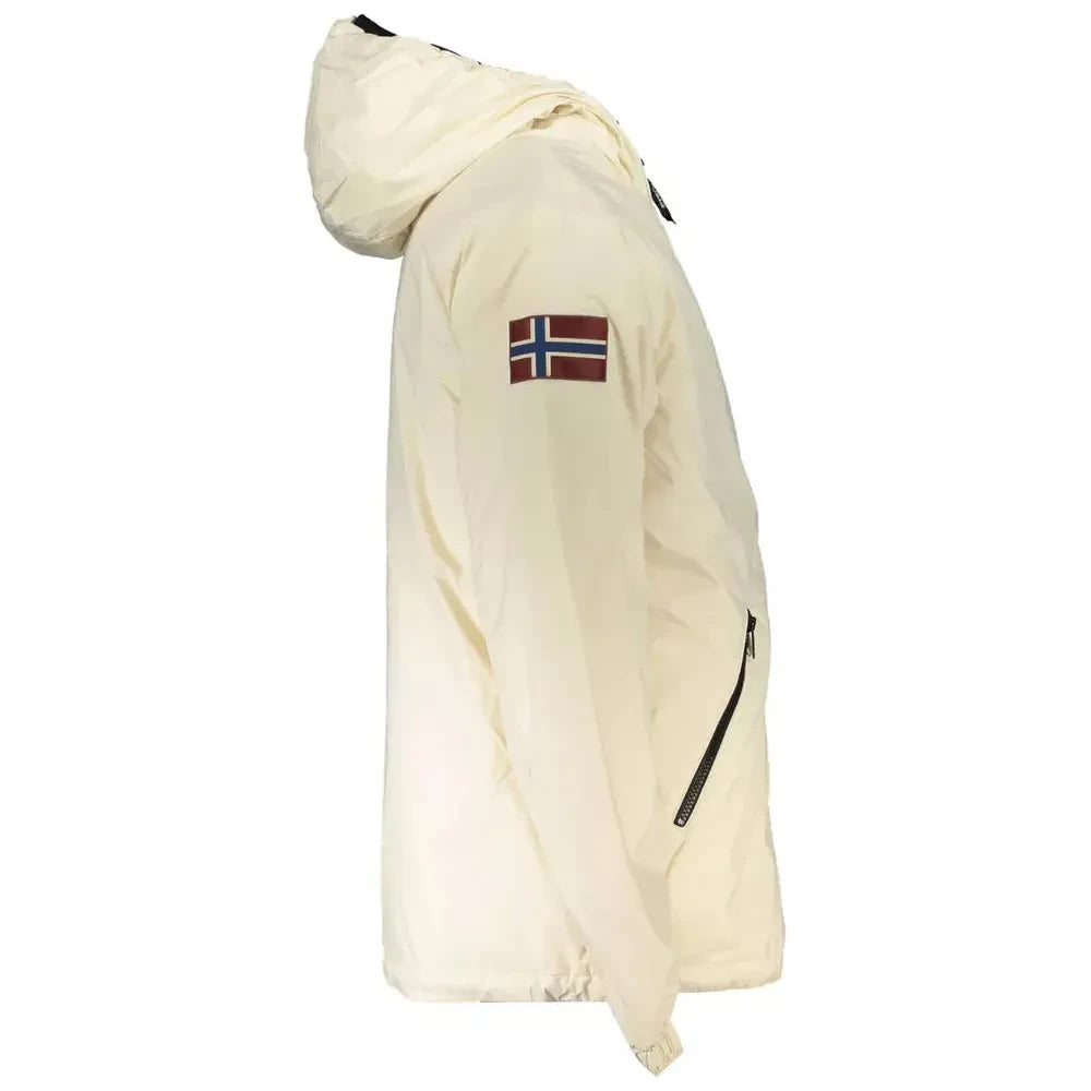 Napapijri White Polyamide Men Jacket Napapijri