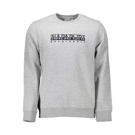 Napapijri Gray Cotton Men Sweater Napapijri