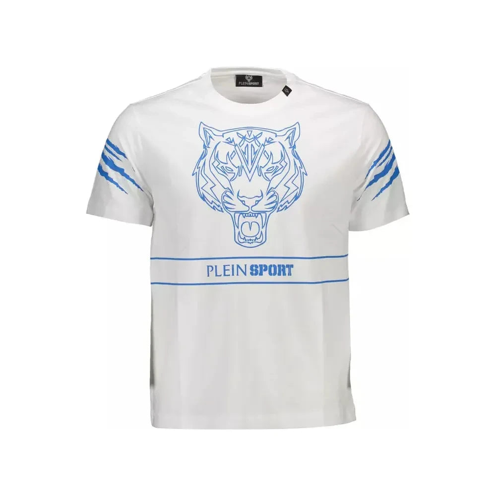 Plein Sport White Cotton Men T-Shirt Plein Sport