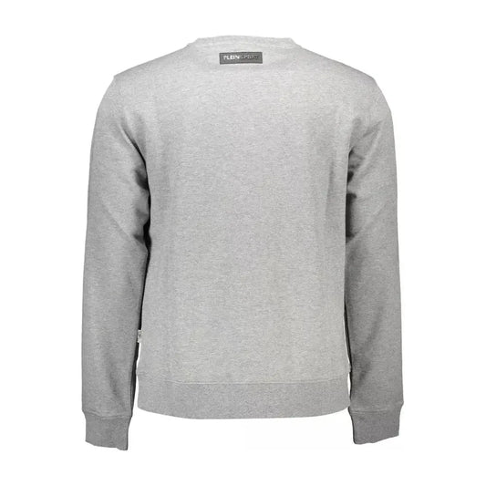 Plein Sport Gray Cotton Men Sweater Plein Sport