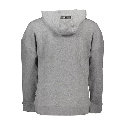 Plein Sport Gray Cotton Men Sweatshirt Plein Sport