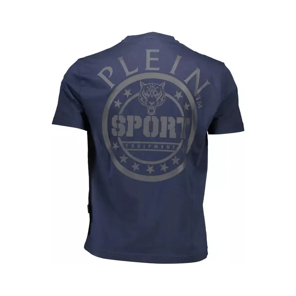 Plein Sport Blue Cotton Men T-Shirt Plein Sport