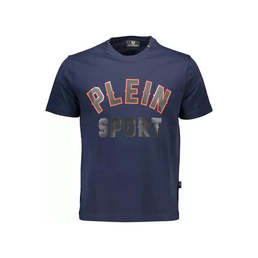 Plein Sport Blue Cotton Men T-Shirt Plein Sport