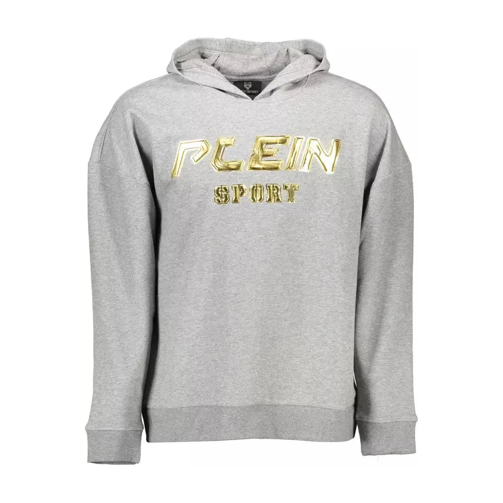 Plein Sport Gray Cotton Men Sweater Plein Sport