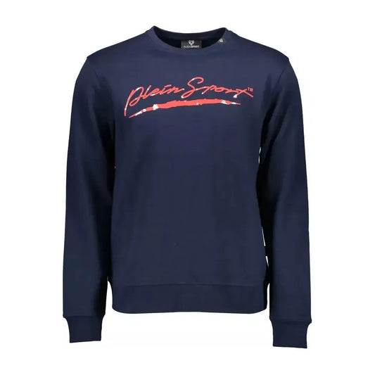 Plein Sport Blue Cotton Men Sweater Plein Sport