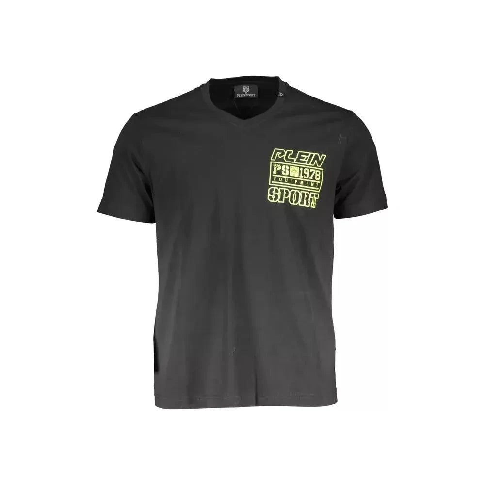 Plein Sport Black Cotton Men T-Shirt Plein Sport