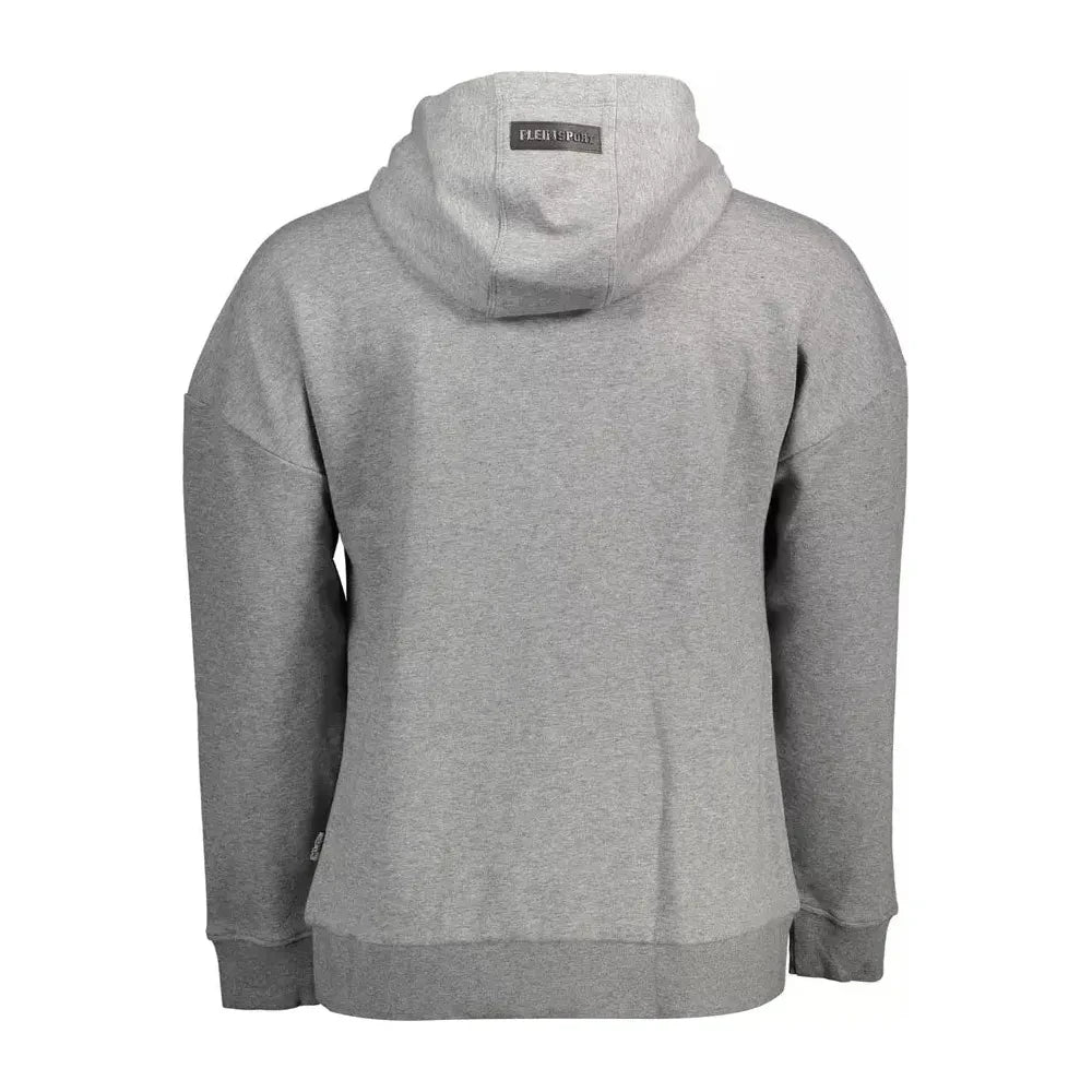 Plein Sport Gray Cotton Men Sweater Plein Sport