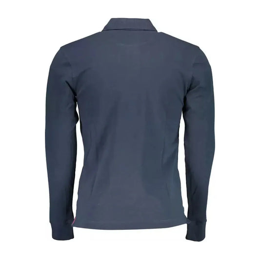 La Martina Blue Cotton Men Polo Shirt La Martina