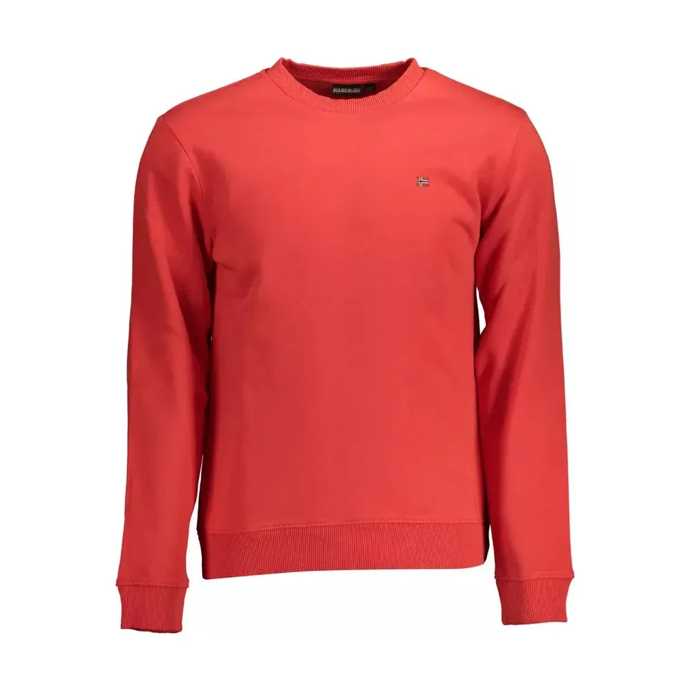 Napapijri Red Cotton Men Sweater Napapijri