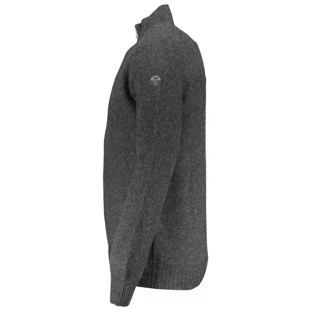 North Sails Gray Wool Men Cardigan North Sails