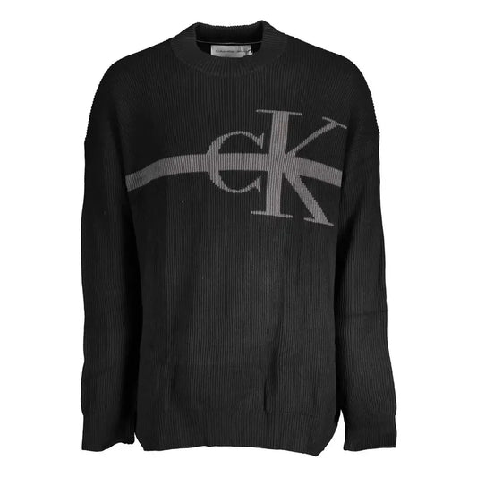 Calvin Klein Black Cotton Men Sweater Calvin Klein