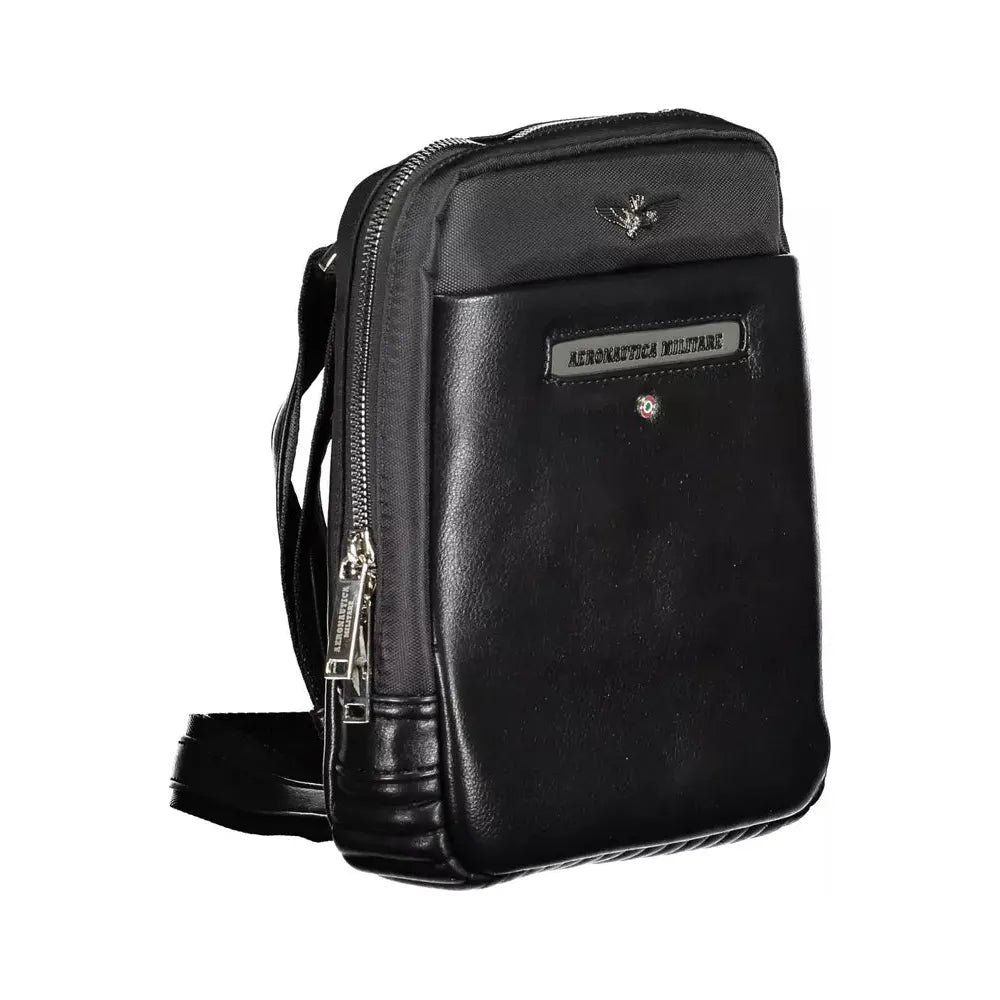 Aeronautica Militare Black Polyester Men Shoulder Bag Aeronautica Militare