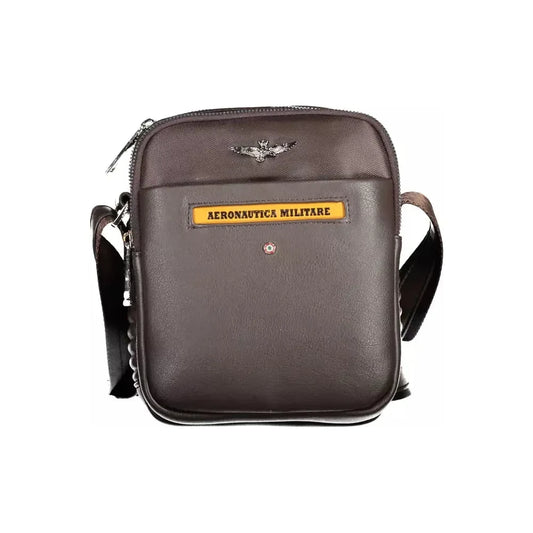 Aeronautica Militare Brown Polyester Men Shoulder Bag Aeronautica Militare