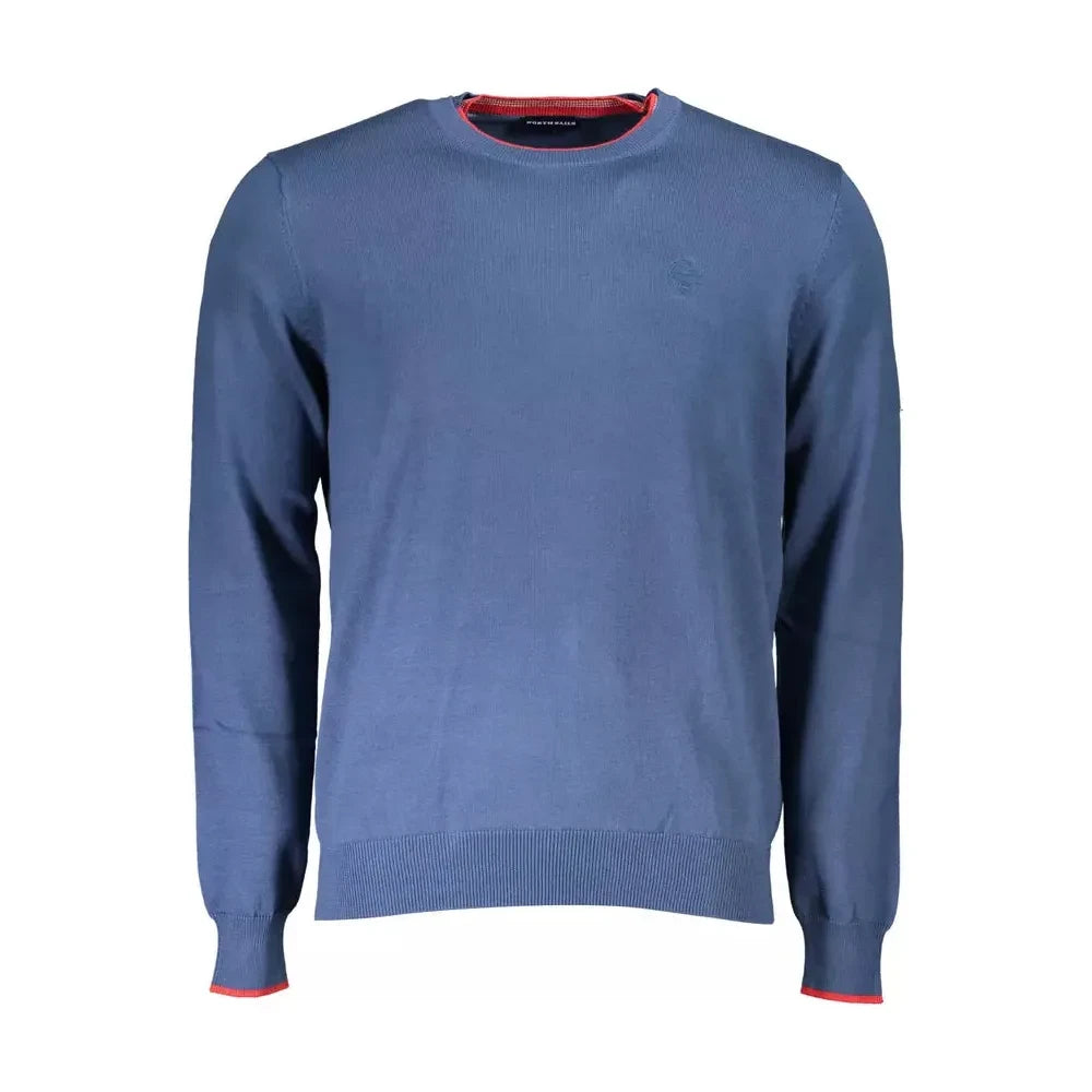 North Sails Blue Cotton Men Sweater North Sails