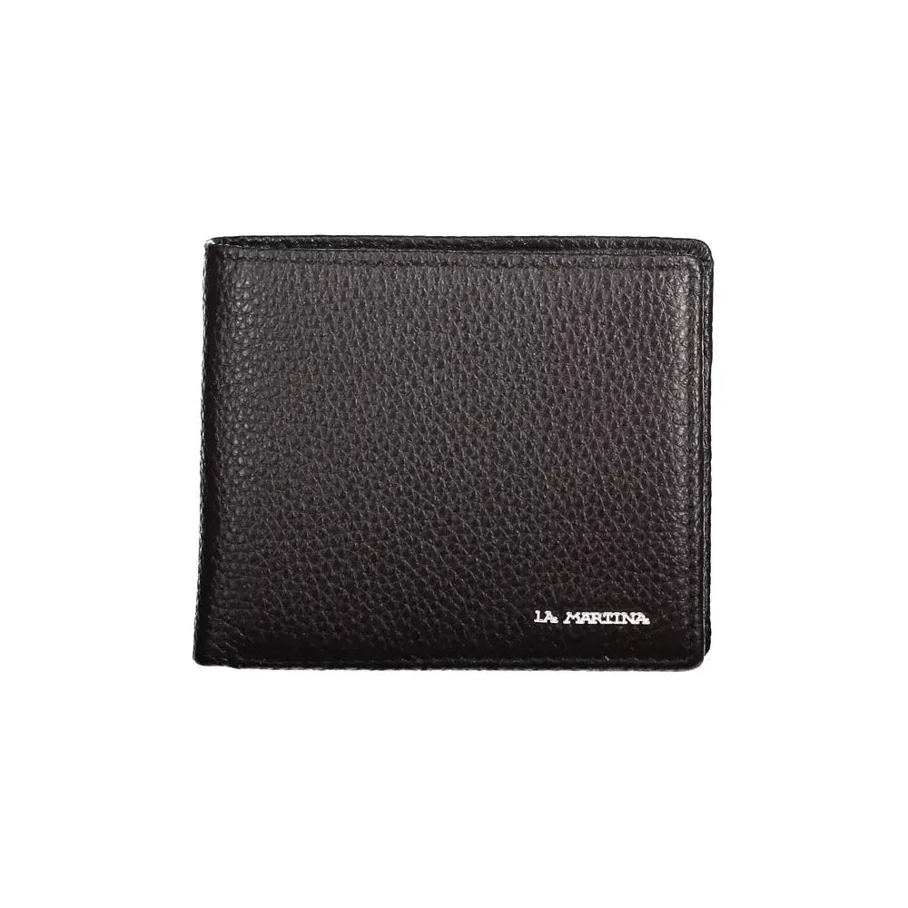 La Martina Brown Leather Men Wallet La Martina