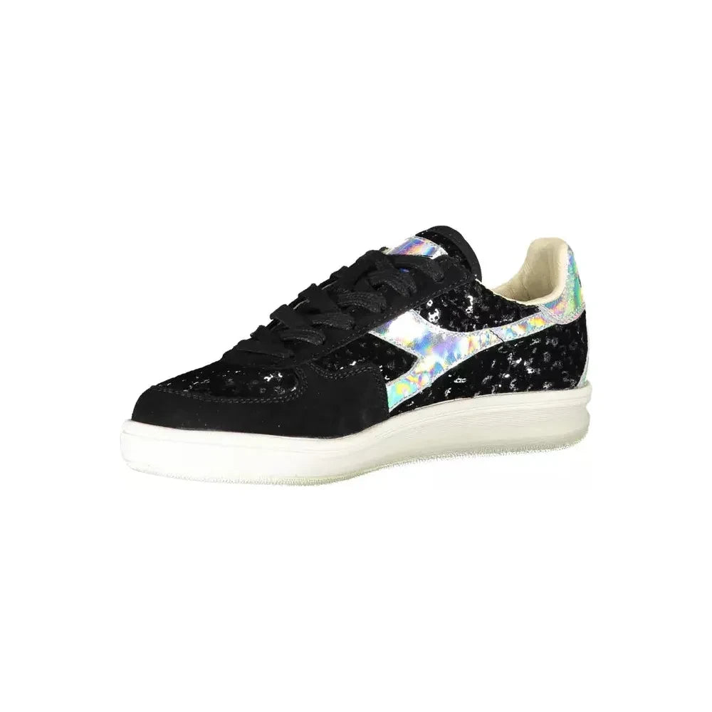 Diadora Black Leather Womens Sneaker Diadora