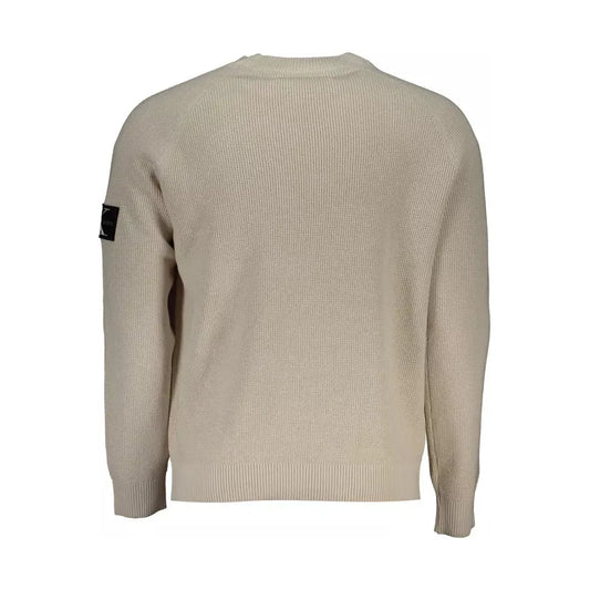 Calvin Klein Beige Cotton Men Sweater Calvin Klein