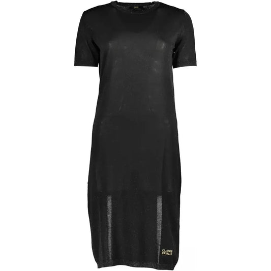 Cavalli Class Black Viscose Women Dress Cavalli Class