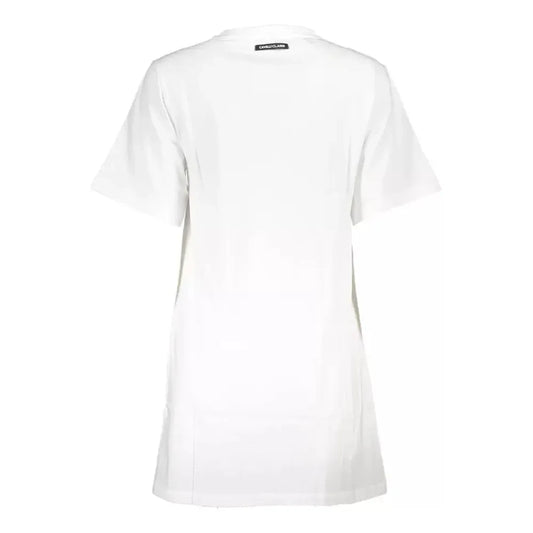 Cavalli Class White Cotton Women Dress Cavalli Class