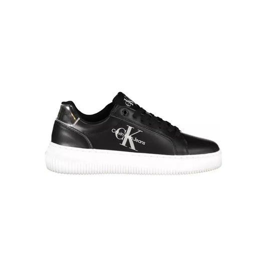 Calvin Klein Black Leather Women Sneaker Calvin Klein